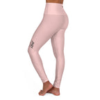 JIVEY Essentials Women's High Waisted Skinny-fit Light Rose Yoga Leggings