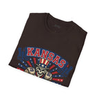 Kansas Heavy Hits Football Dark Tee
