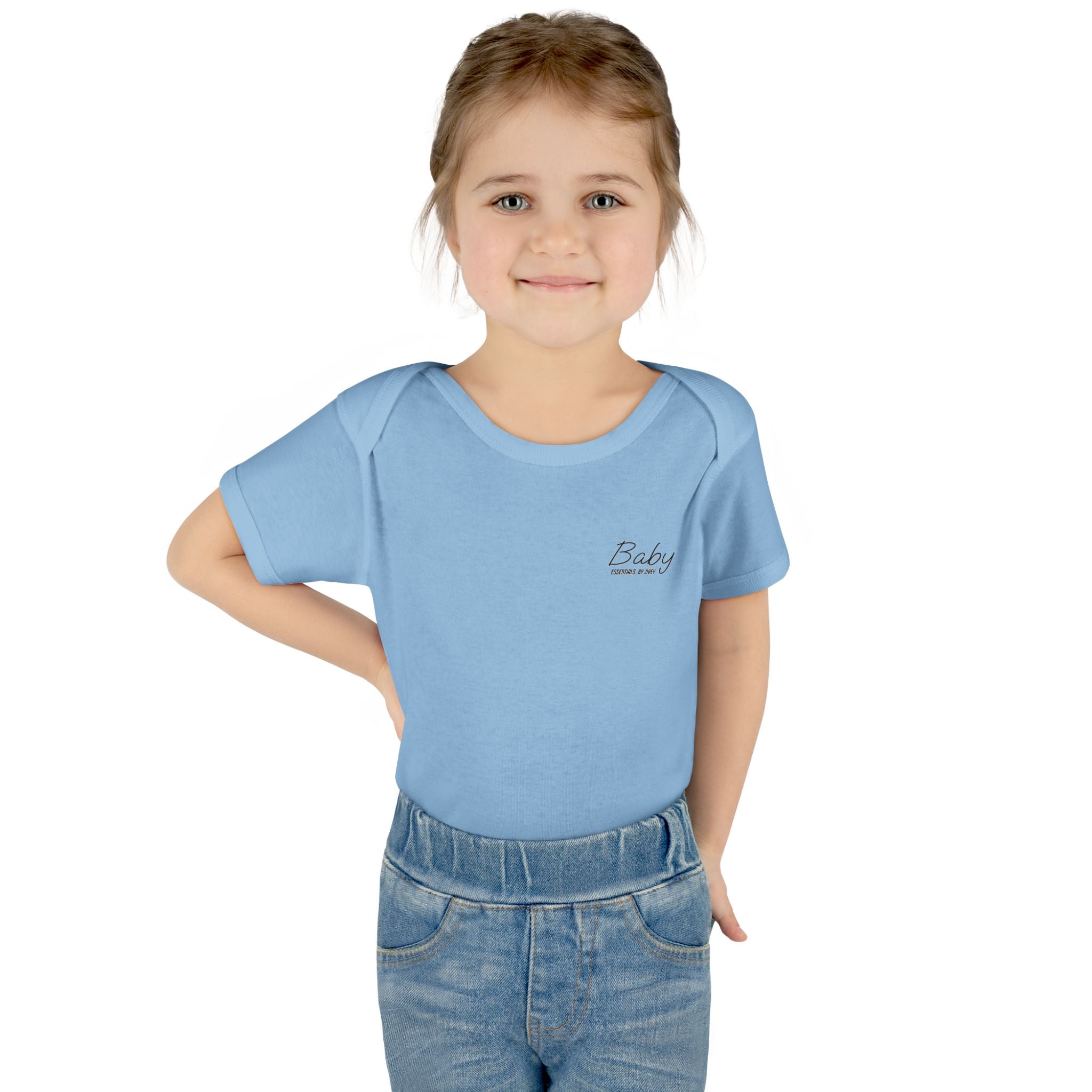 JIVEY Essentials Infant Baby Rib Short Sleeves Bodysuit