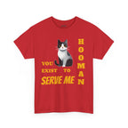 Cute Cat Cubist Style Grey Scaled Heavy Cotton Tee