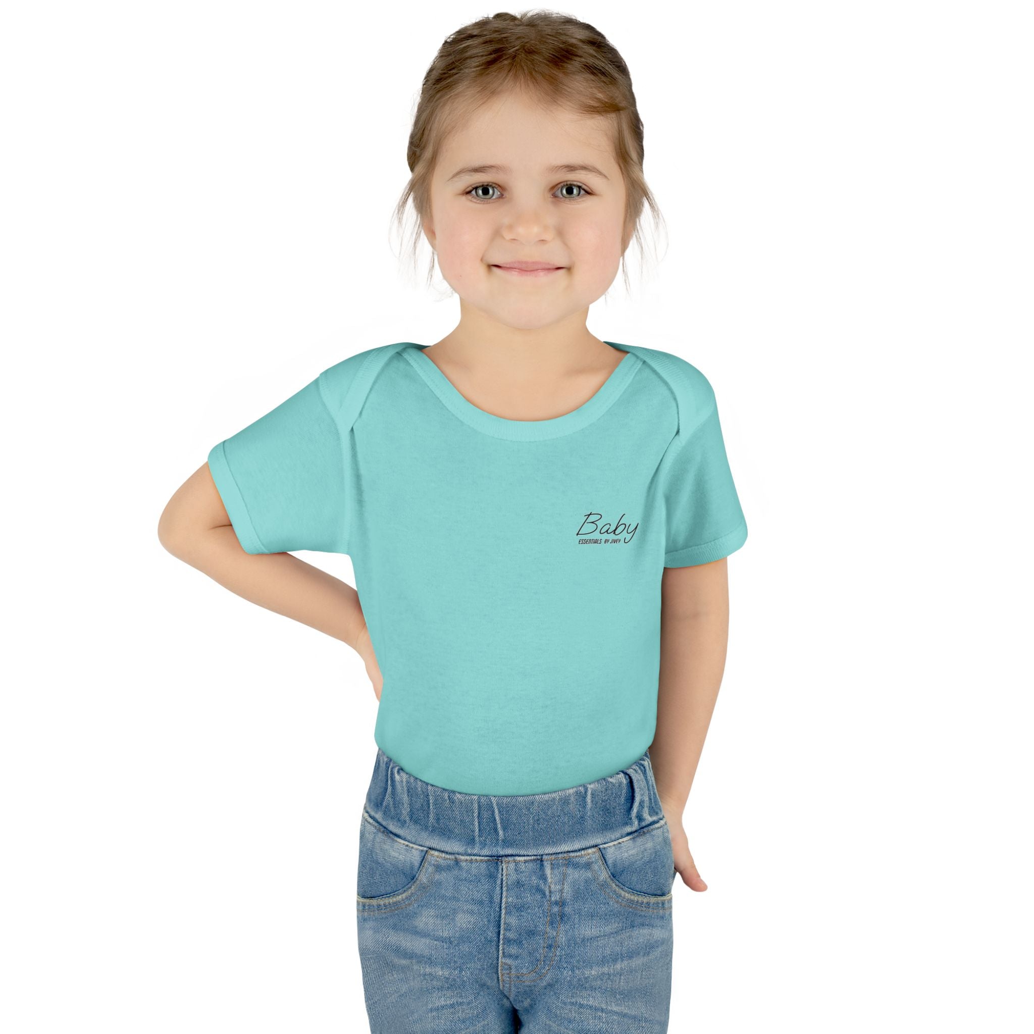 JIVEY Essentials Infant Baby Rib Short Sleeves Bodysuit