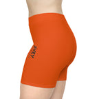 JIVEY Essentials Women's Moisture-wicking Skinny-fit Red Gold Biker Shorts
