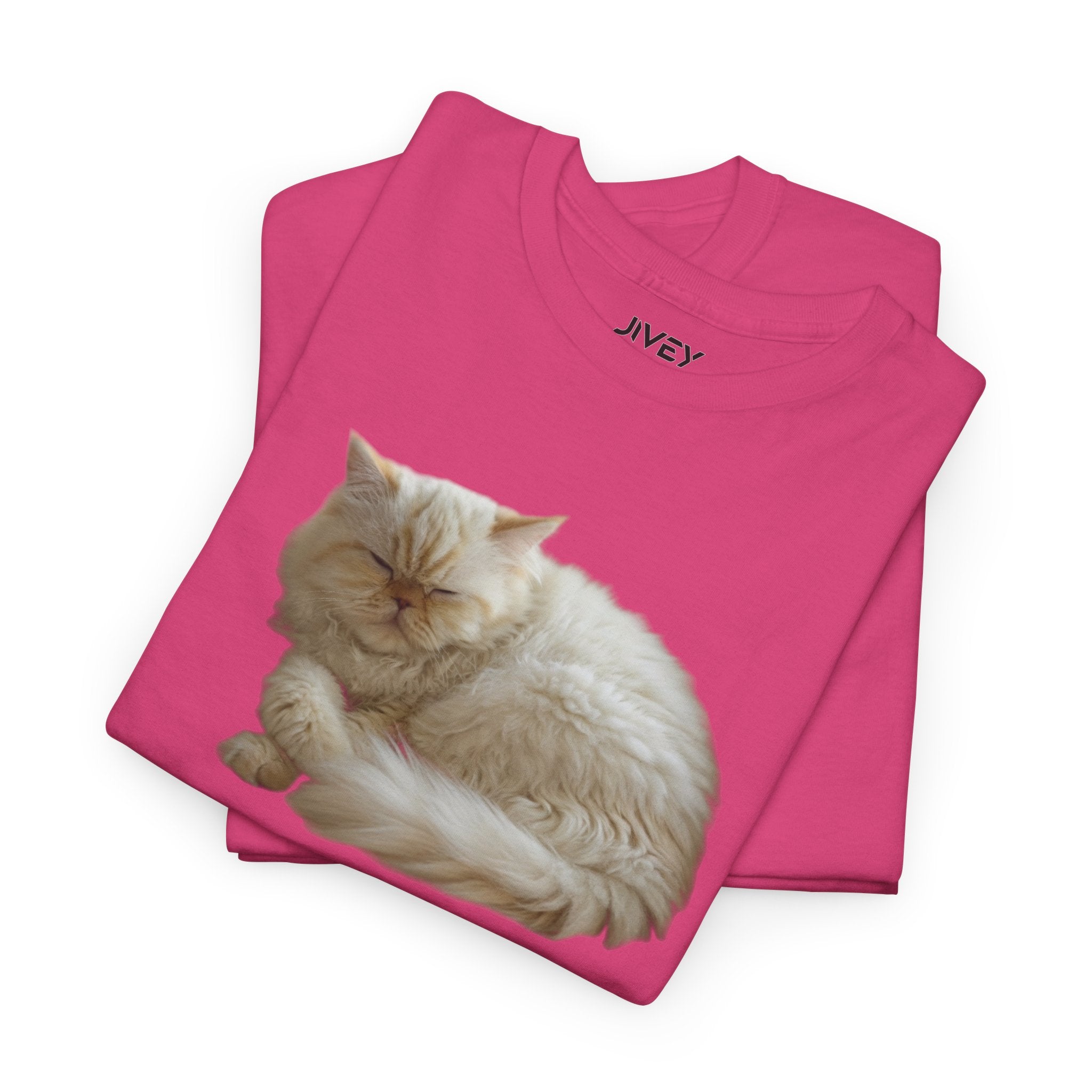 Persian Blue Cheese Cat Heavy Cotton Tee