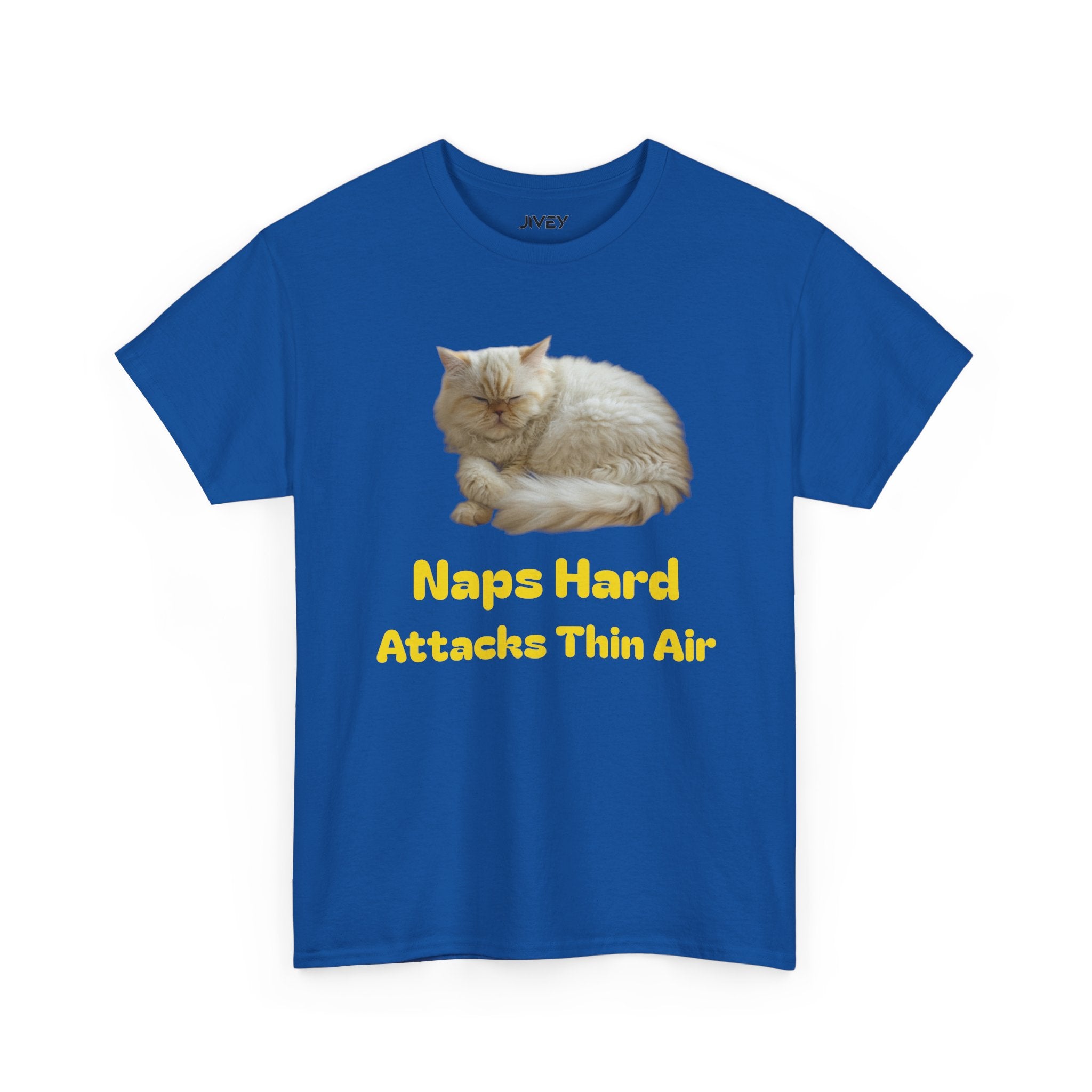 Persian Blue Cheese Cat Heavy Cotton Tee