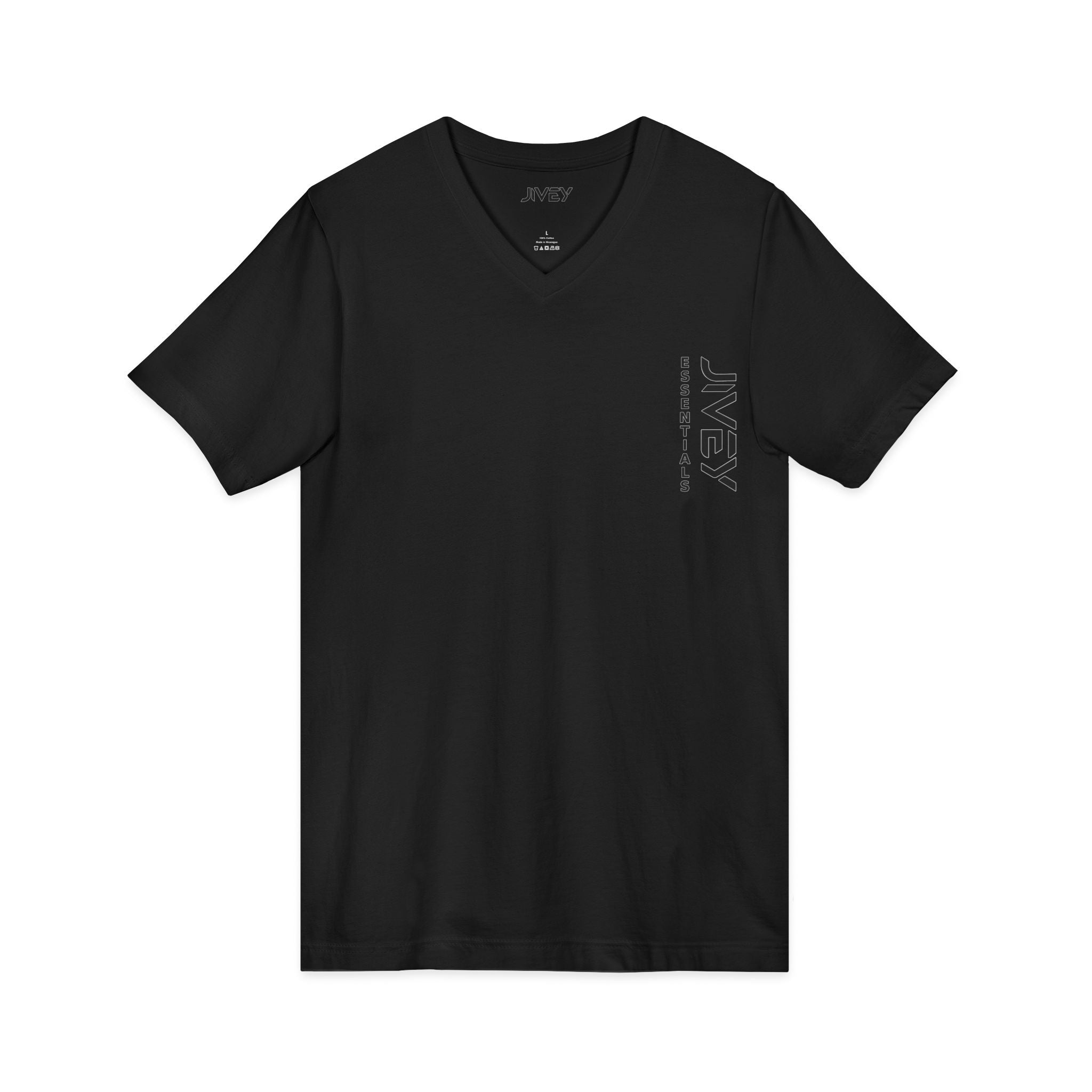 JIVEY Essentials Unisex Jersey Short Sleeve V-Neck Tee