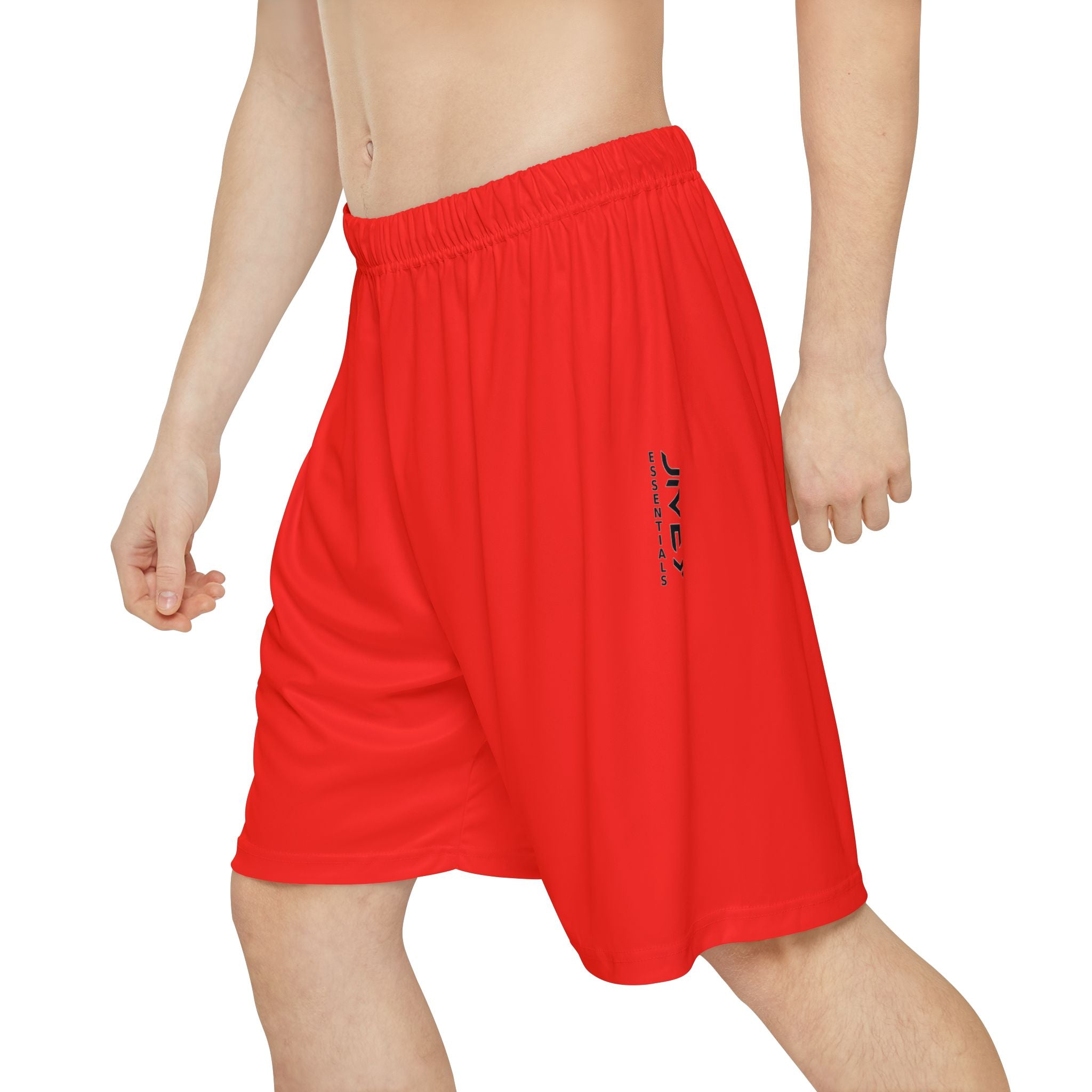 JIVEY Essentials Men’s Comfy-fit Moisture-wicking Ruby Red Sports Shorts