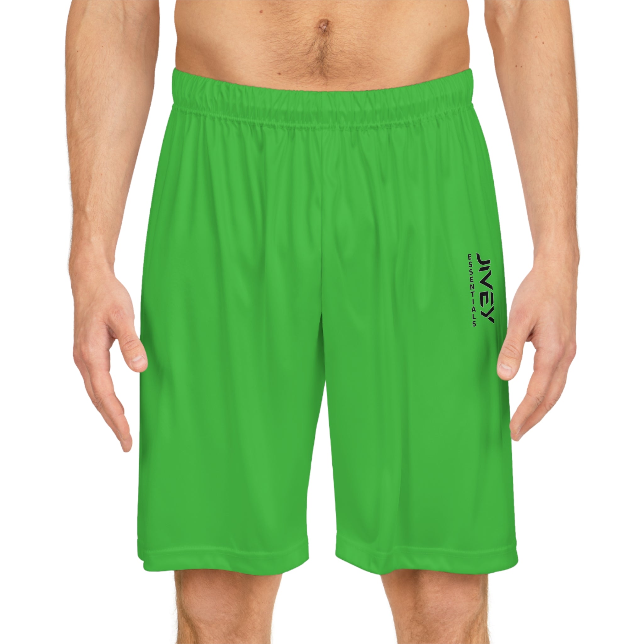 JIVEY Essentials Men's Moisture-wicking Green Basketball Shorts