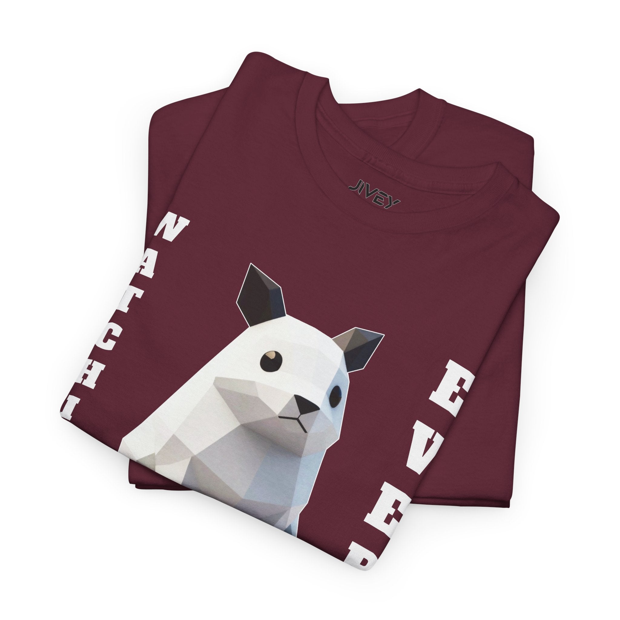 Geometric Pet Cat Low Poly Aesthetic Heavy Cotton Tee