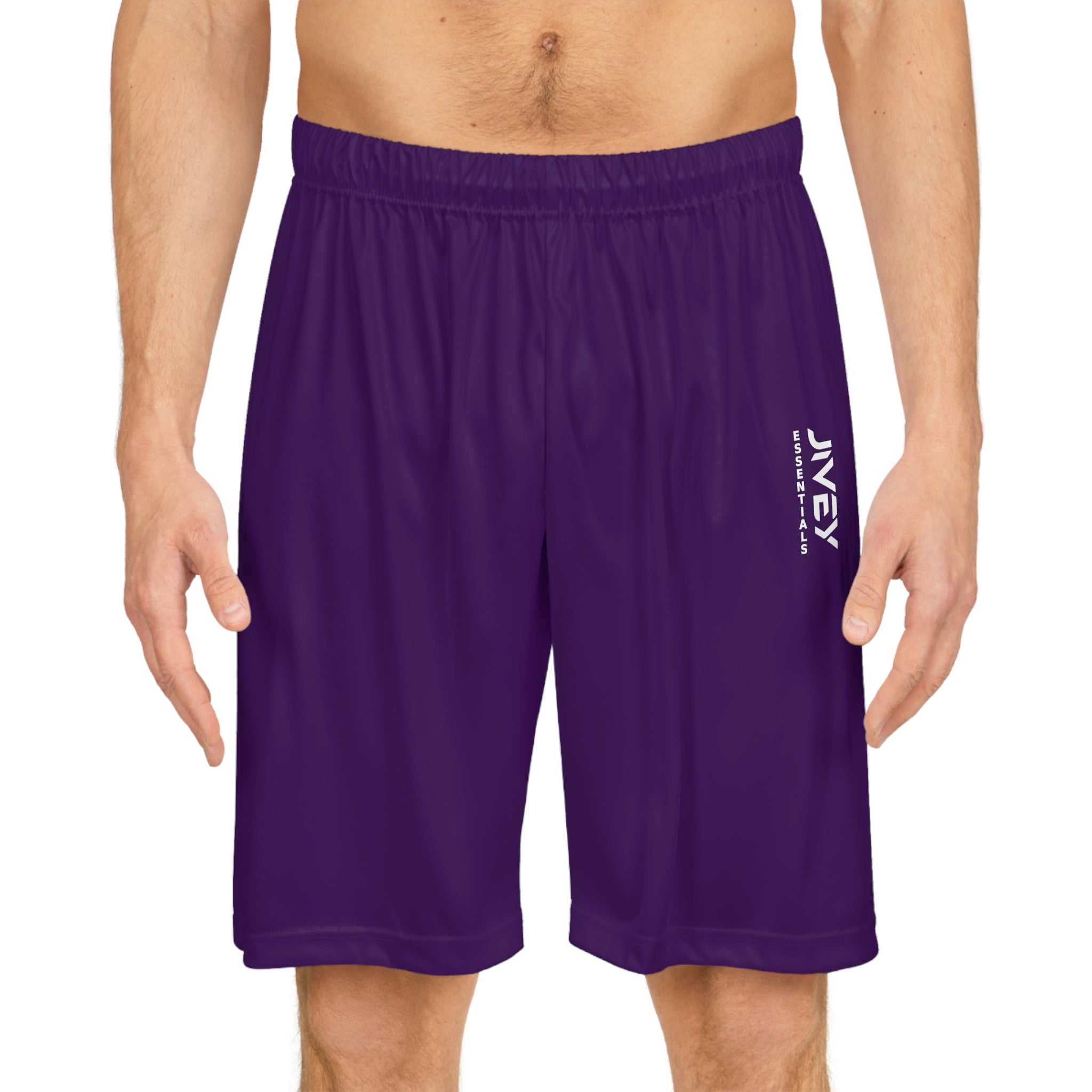 JIVEY Essentials Men's Moisture-wicking Purple Basketball Shorts