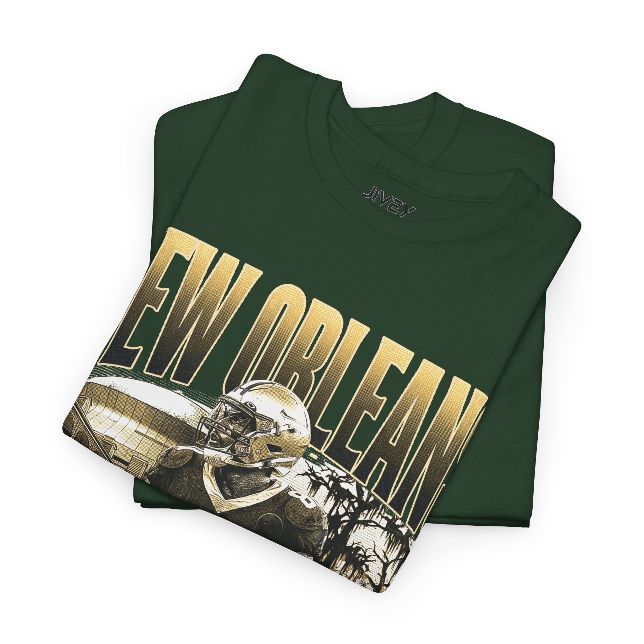 New Orleans End Zone Football Greens T-shirt