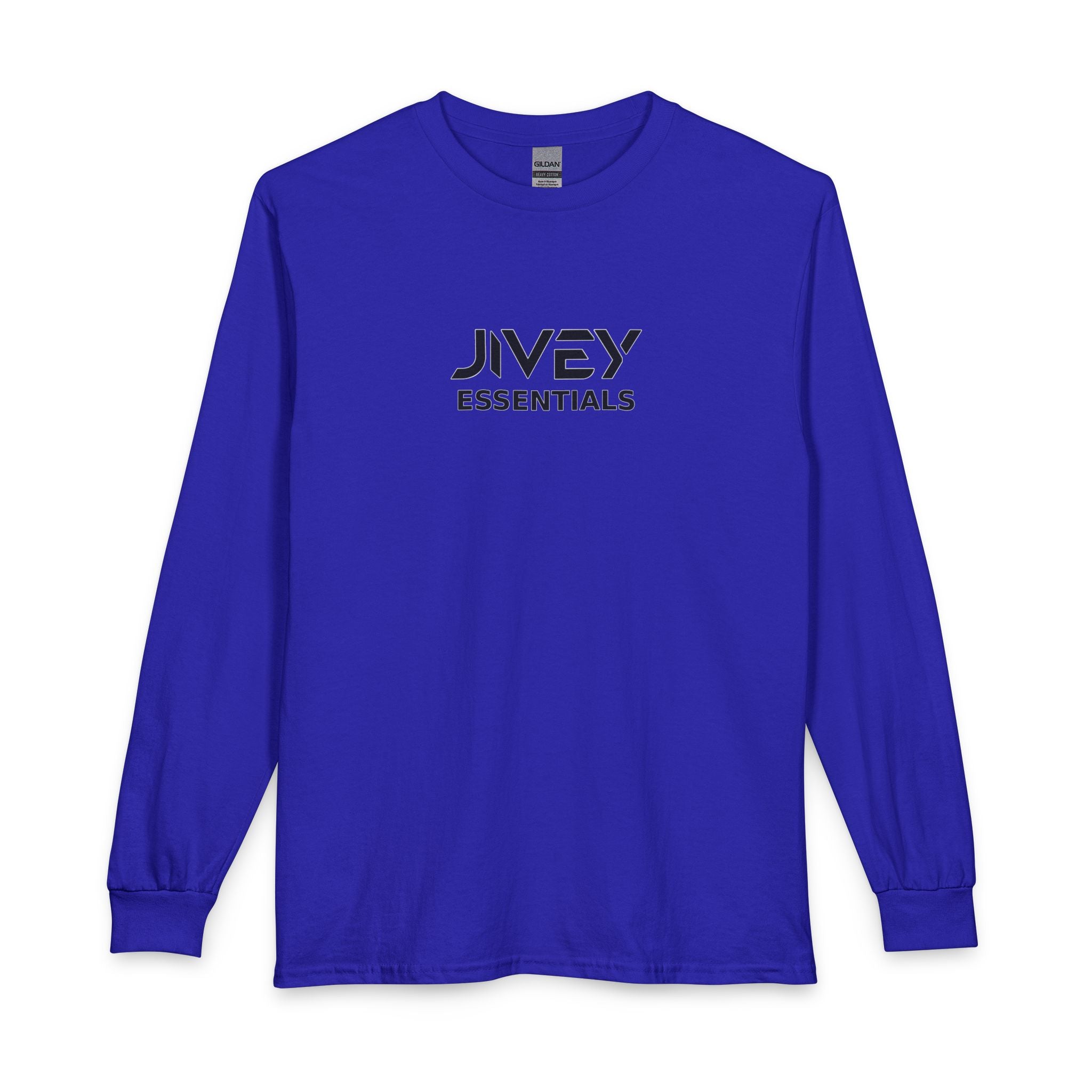 JIVEY Essentials Unisex Long Sleeve Cotton Rib Cuffs T-Shirt