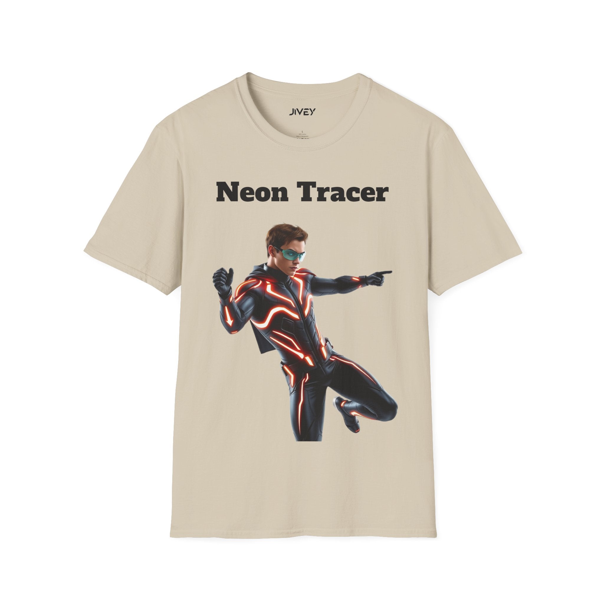 Neon Tracer Superhero Softstyle Tee