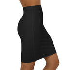 JIVEY Eminent Formal Slim-fit Mid-waist Black Pencil Skirt