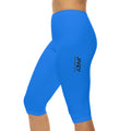 JIVEY Essentials Women’s Skinny-fit Dry Breathable Capri Neon Blue Leggings