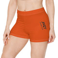 JIVEY Essentials Women's Brushed Faux Skinny-fit Red Gold Shorts