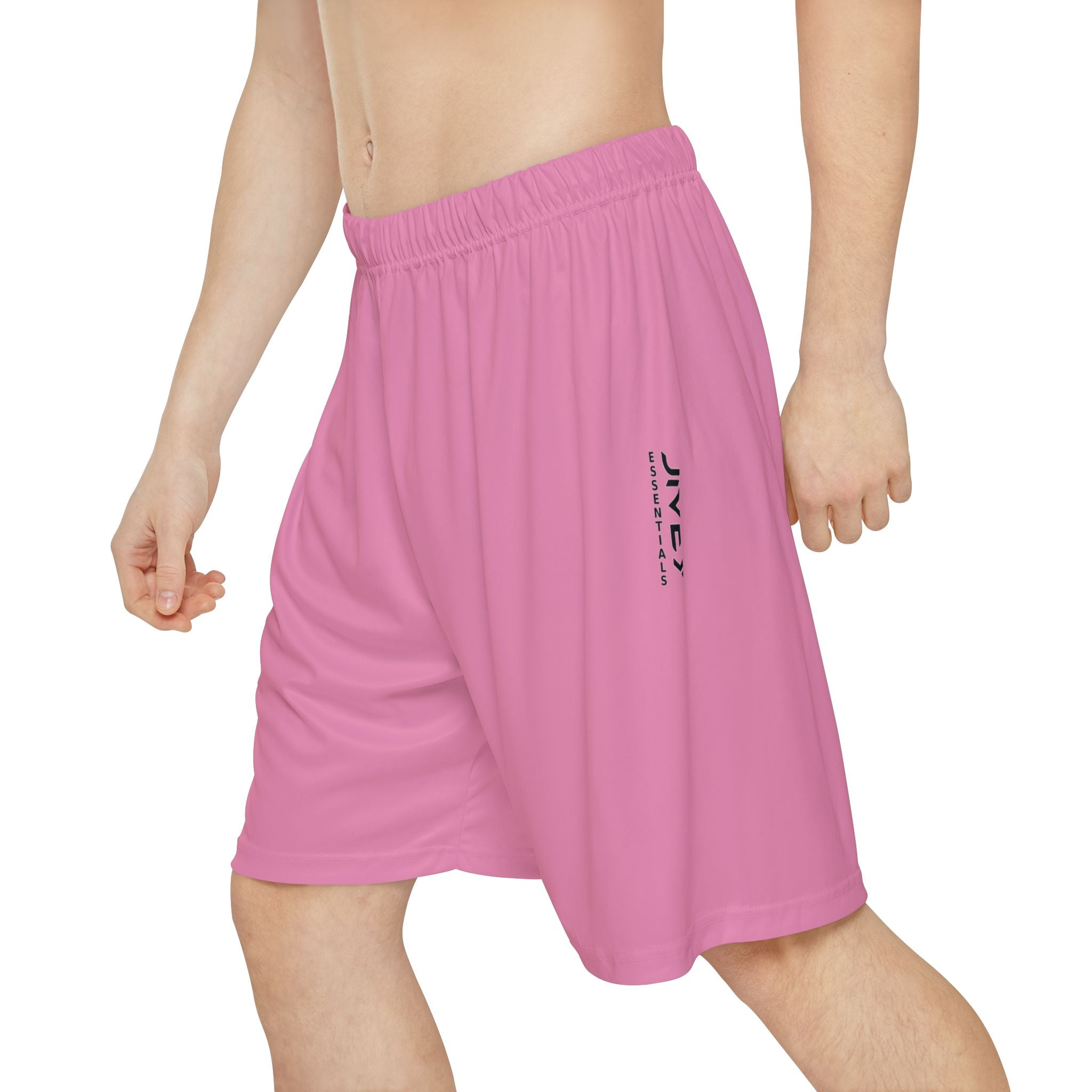 JIVEY Essentials Men’s Comfy-fit Moisture-wicking Cadillac Pink Sports Shorts
