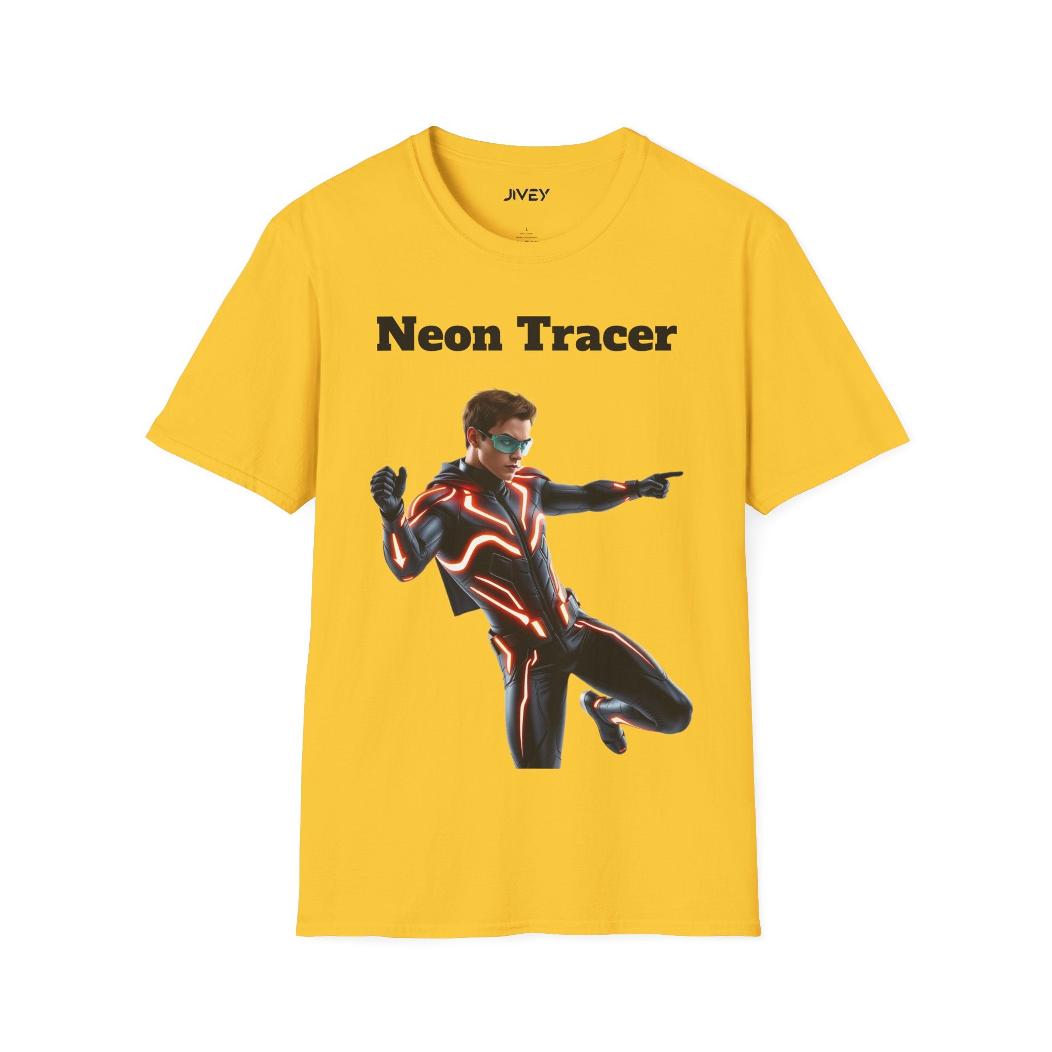Neon Tracer Superhero Softstyle Tee