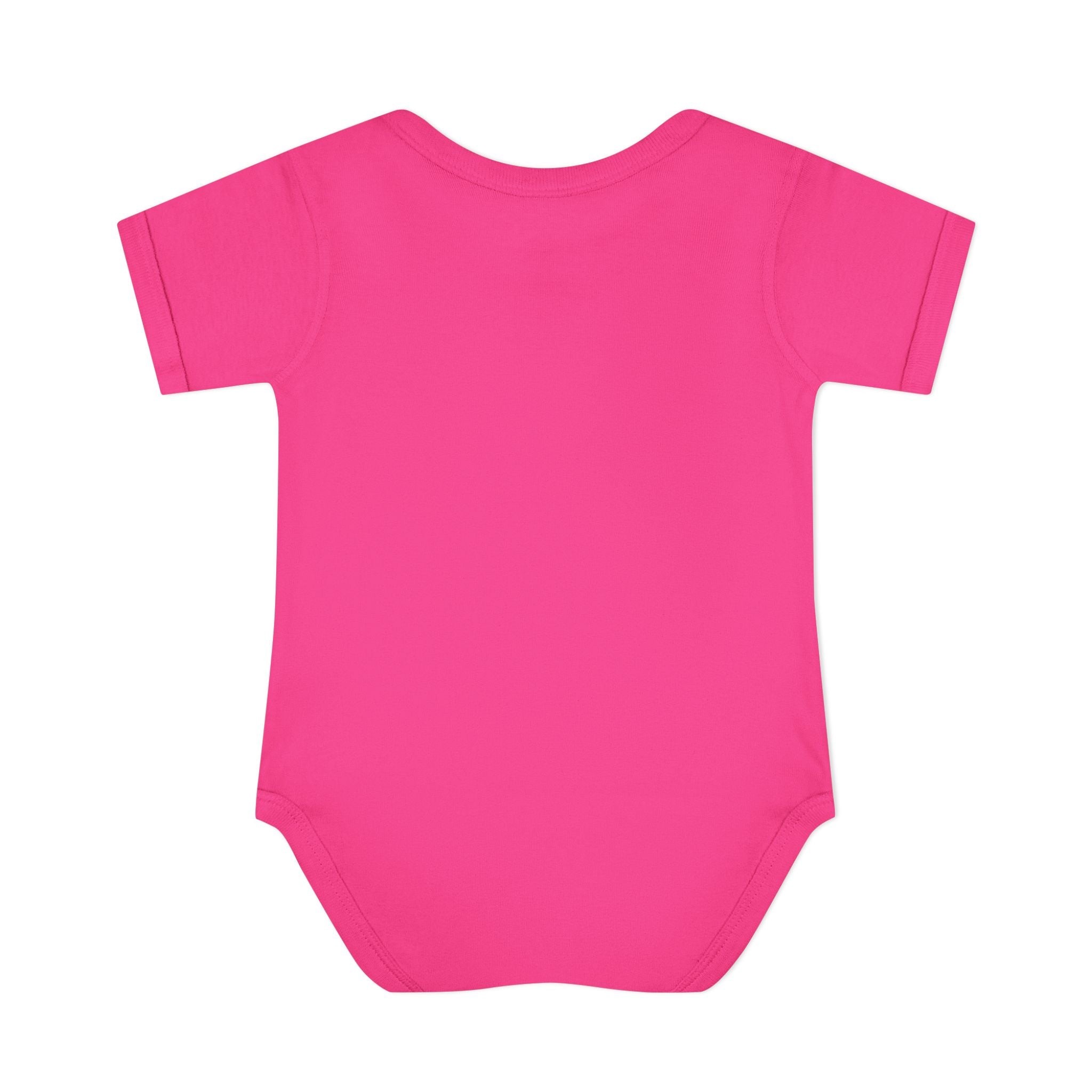JIVEY Essentials Infant Baby Rib Short Sleeves Pink Bodysuit