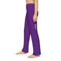 JIVEY Essentials Light-fabric Brushed Poly Purple Kids Lounge Pants