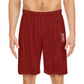JIVEY Essentials Men's Moisture-wicking Red Basketball Shorts