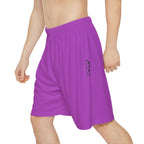 JIVEY Essentials Men’s Comfy-fit Moisture-wicking Orchid Purple Sports Shorts