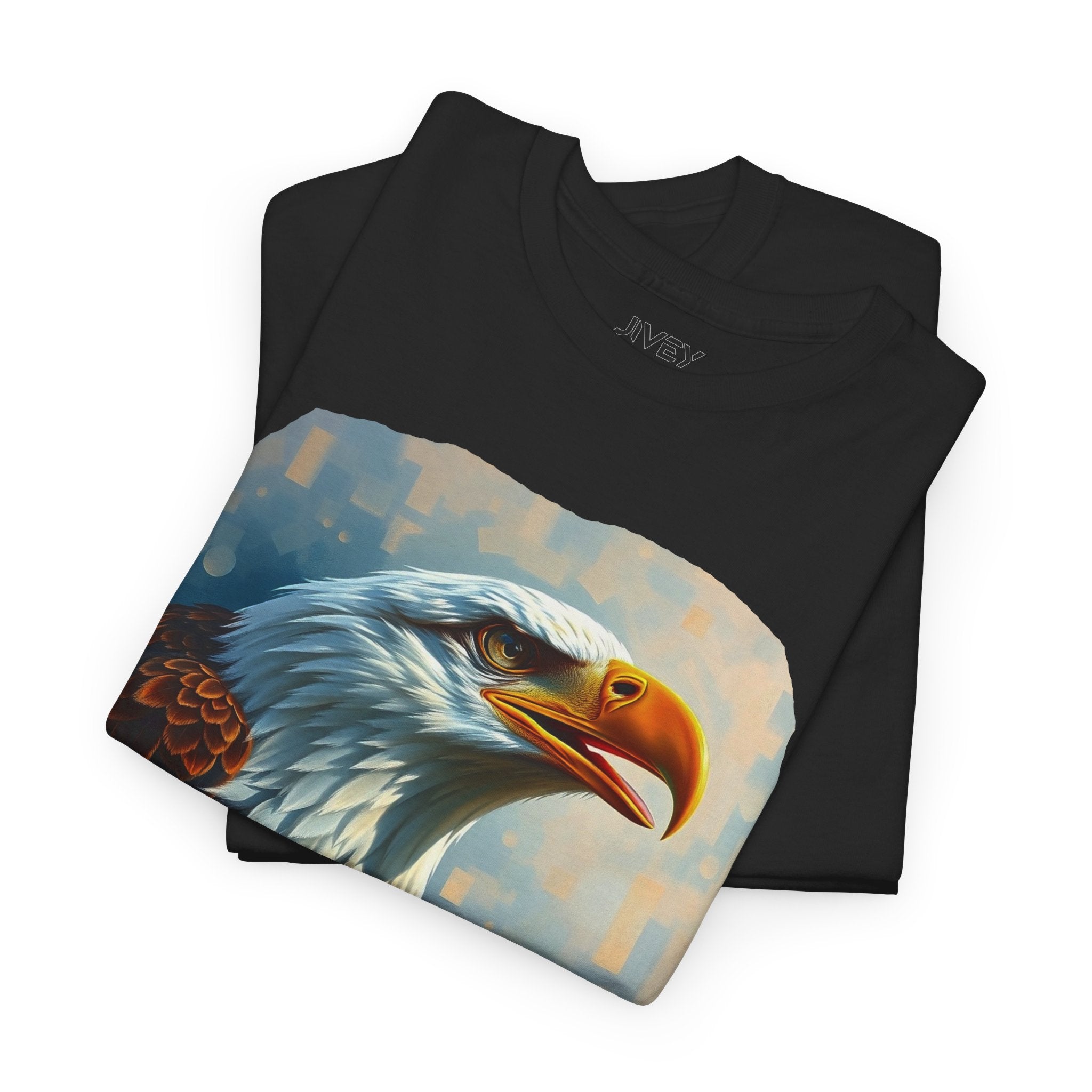 Bald Eagle National Mascot Oil Paint Unisex Heavy Cotton Tee