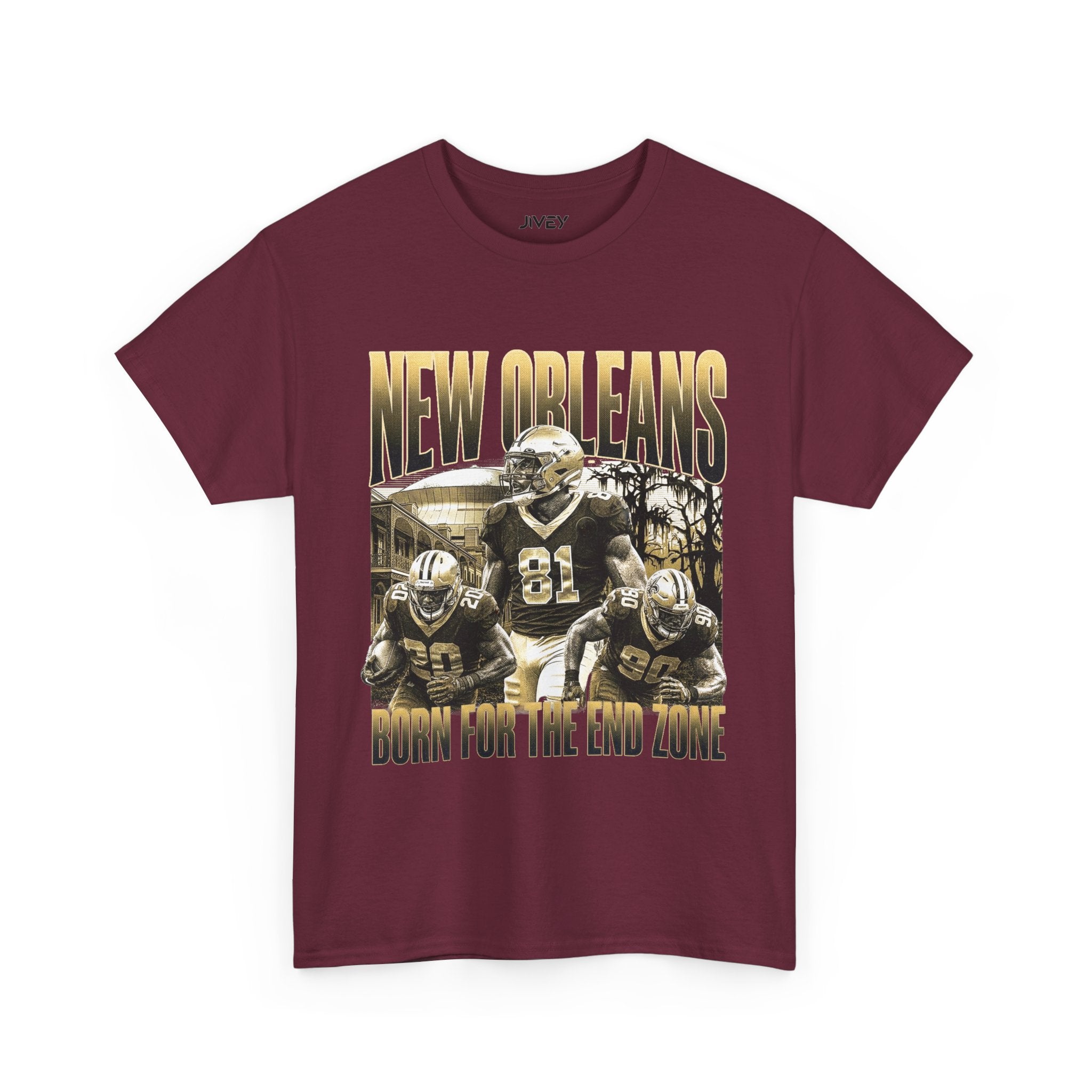 New Orleans End Zone Football Dark Tones T-shirt