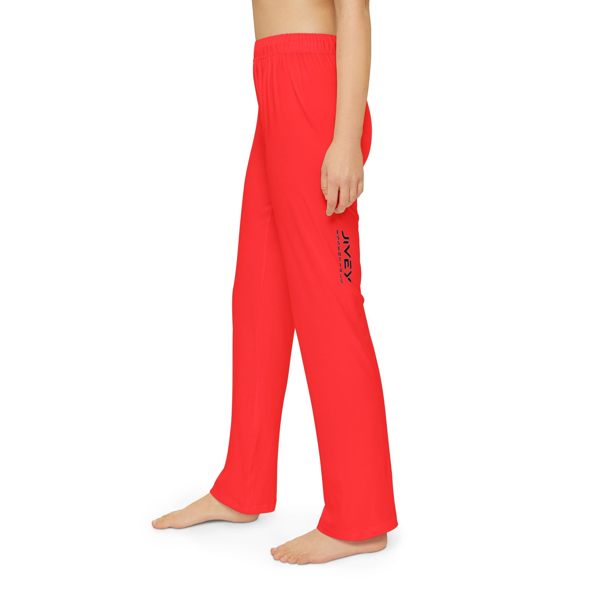 JIVEY Essentials Light-fabric Brushed Poly Red Kids Lounge Pants