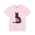 Cat Cosmos Silhouette Softstyle Cotton Tee