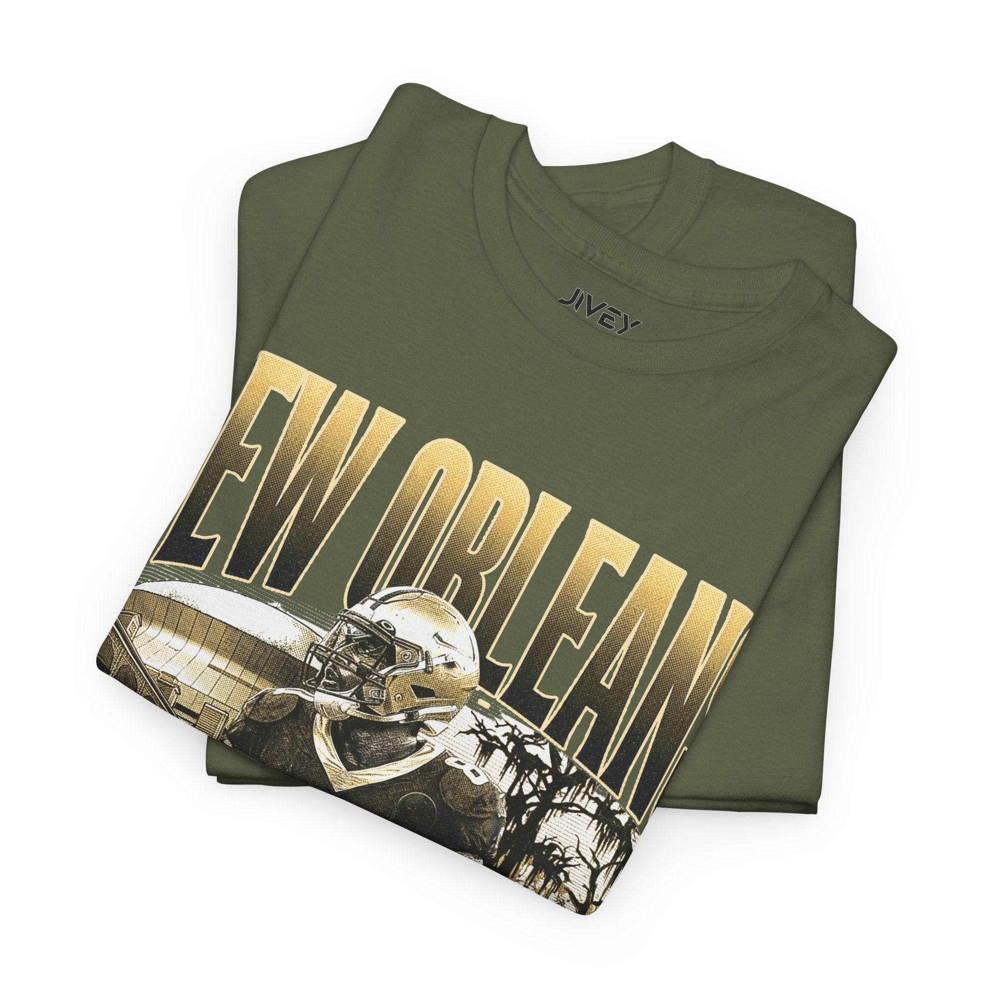 New Orleans End Zone Football Greens T-shirt