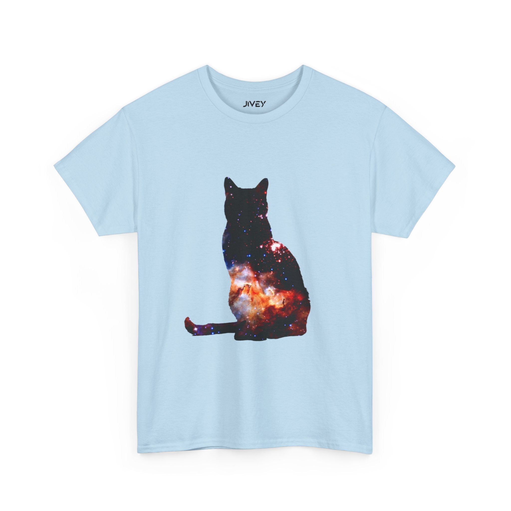 Cat Cosmos Silhouette Softstyle Cotton Tee