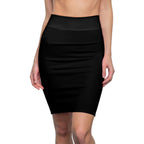 JIVEY Eminent Mid-waist fit Black Pencil Skirt