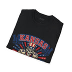 Kansas Heavy Hits Football Dark Tee