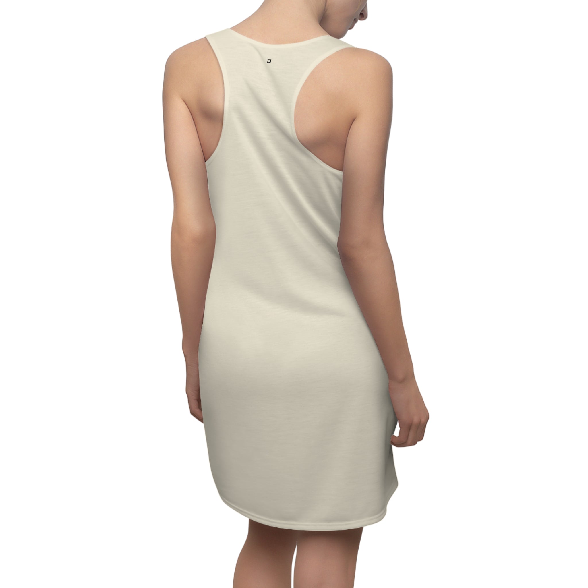 JIVEY Eminent Light-fabric Sporty-fit Cream Racerback Dress