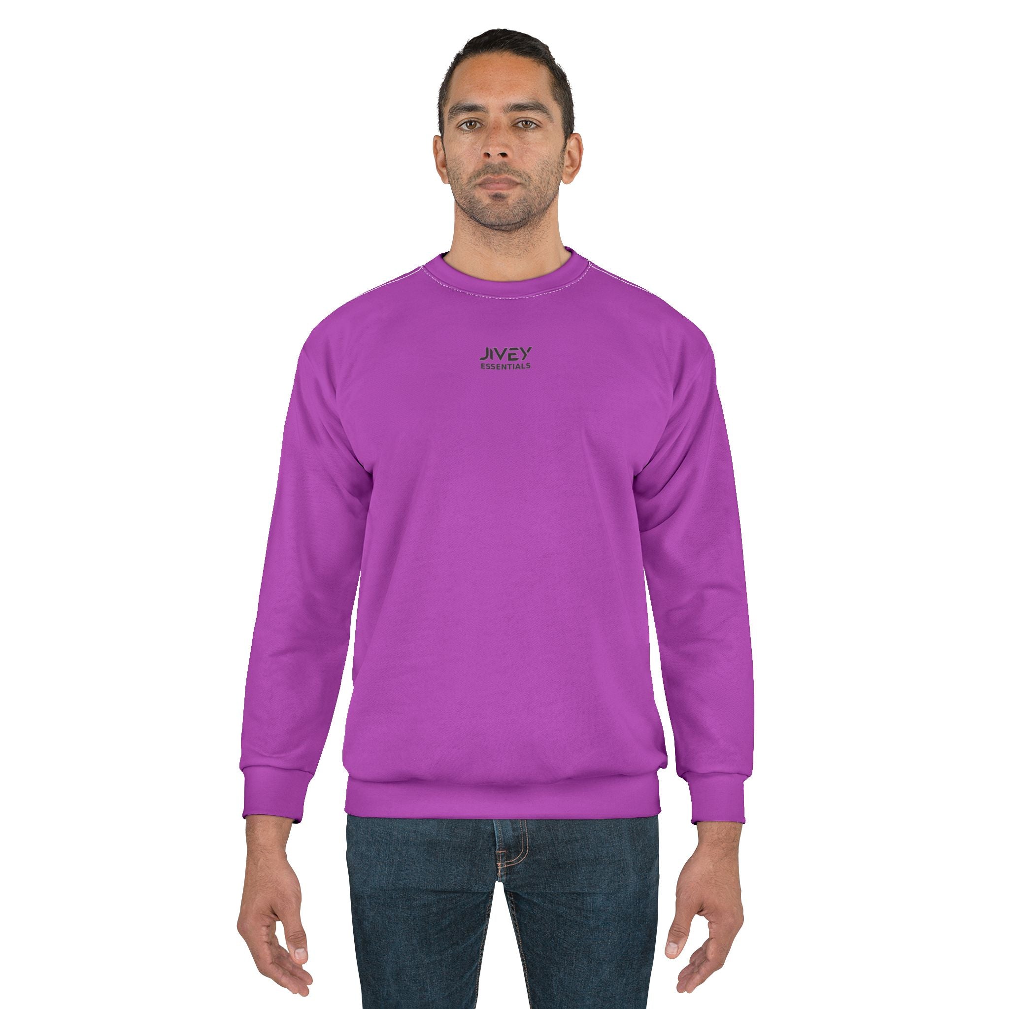 JIVEY Essentials Men's Classic-fit Orchid Purple Sweatshirt