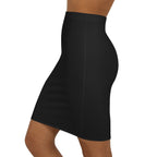 JIVEY Eminent Formal Slim-fit Mid-waist Black Pencil Skirt