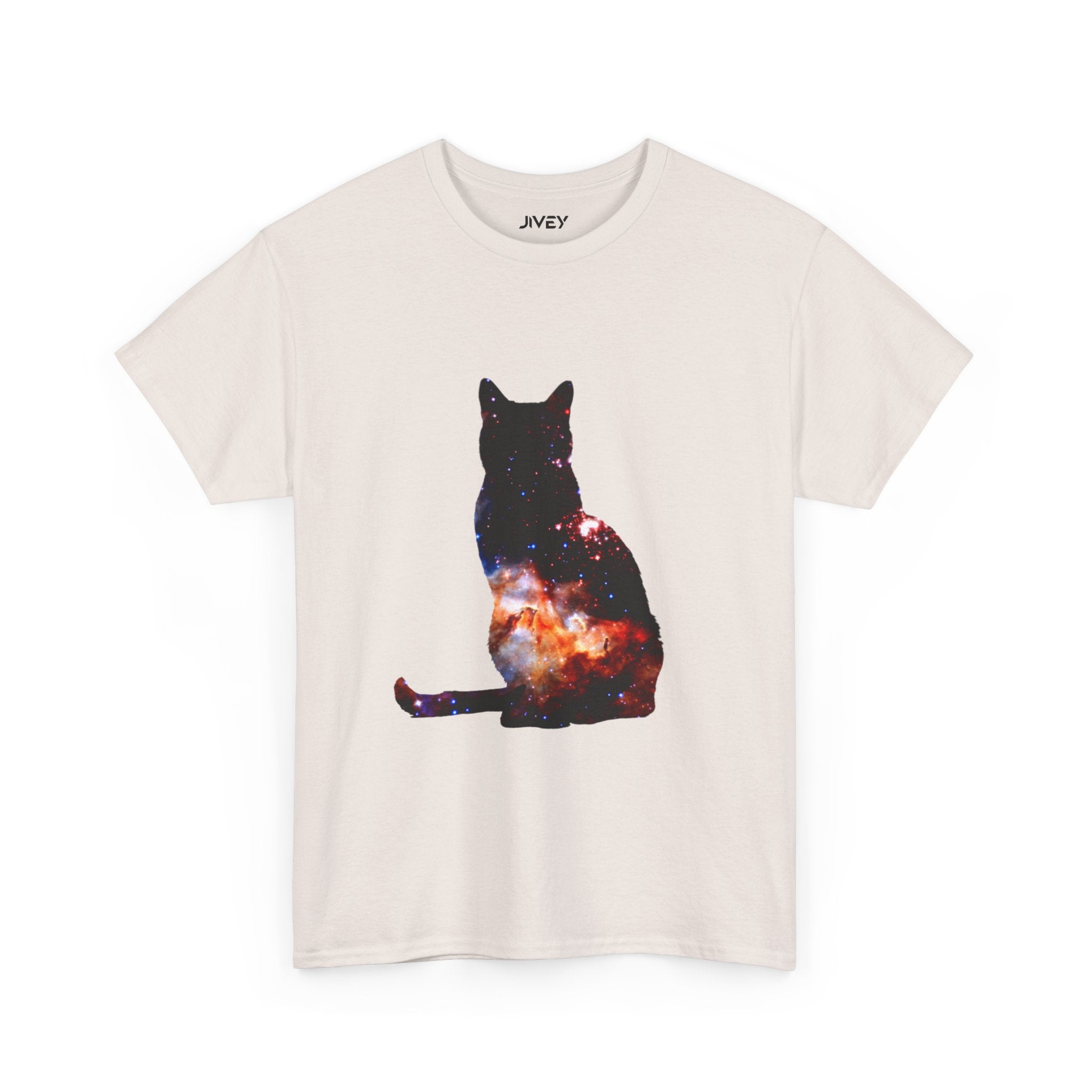 Cat Cosmos Silhouette Softstyle Cotton Tee