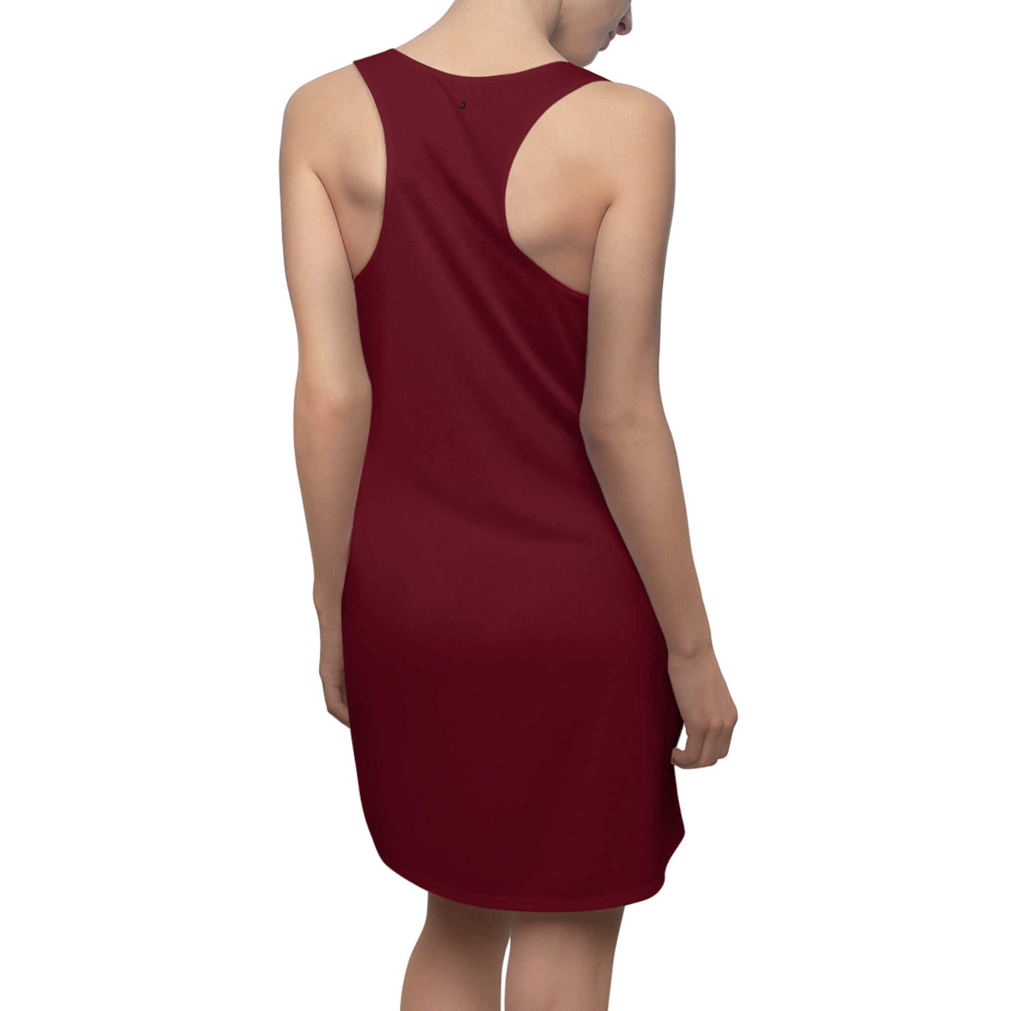 JIVEY Eminent Light-fabric Sporty-fit Burgundy Racerback Dress