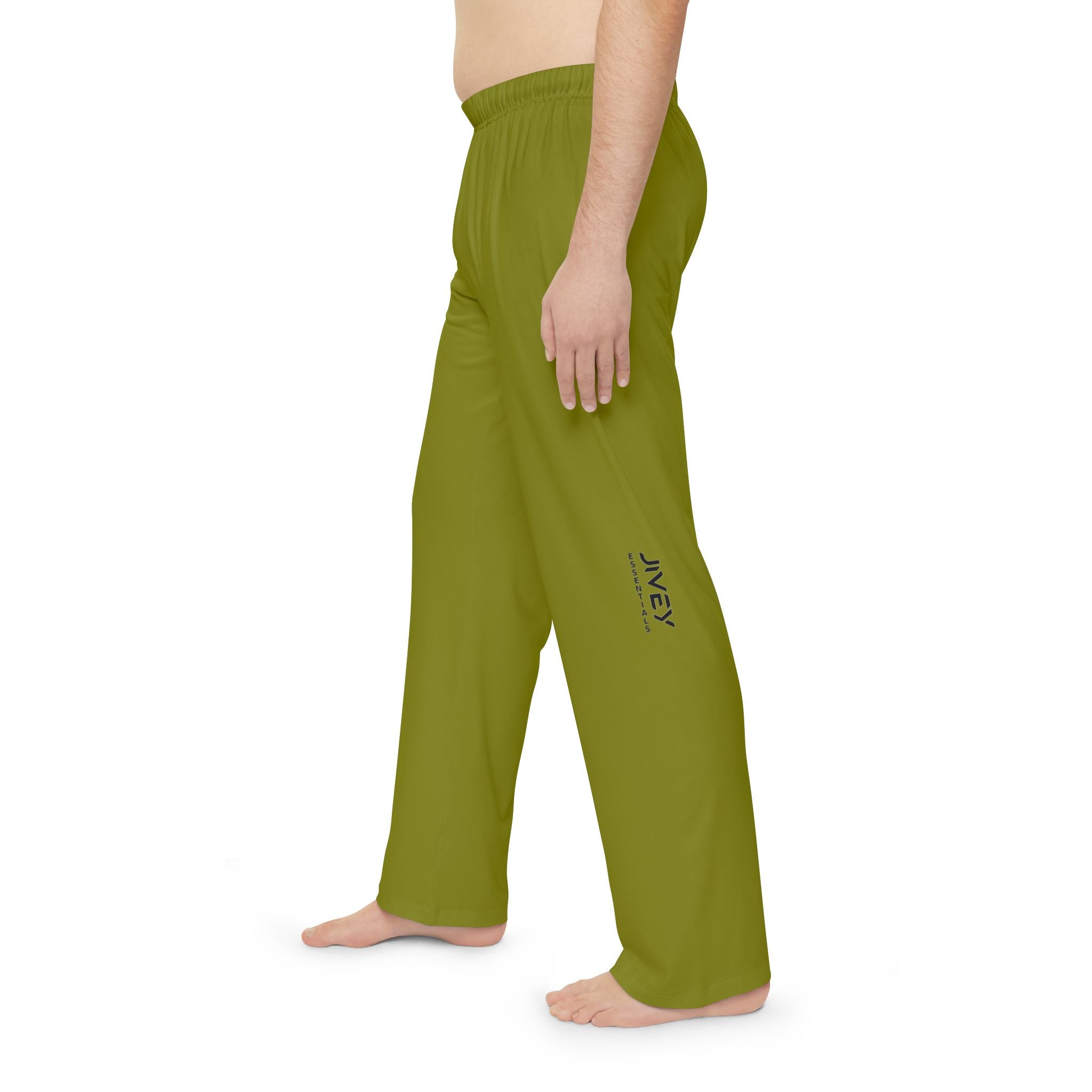 JIVEY Essentials Men's Light-fabric Olive Green Pajama Pants