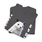 Geometric Pet Cat Low Poly Aesthetic Heavy Cotton Tee