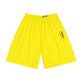 JIVEY Essentials Men’s Comfy-fit Moisture-wicking Canary Yellow Sports Shorts