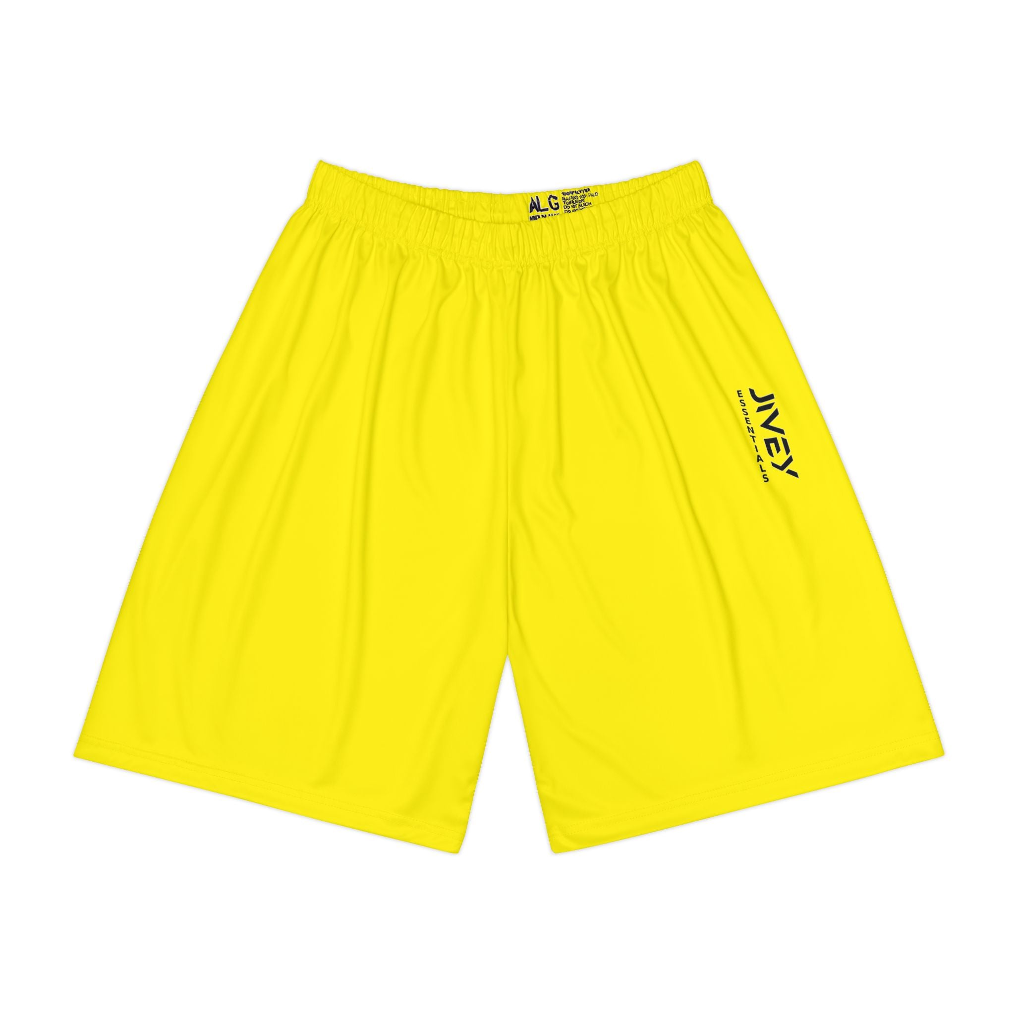 JIVEY Essentials Men’s Comfy-fit Moisture-wicking Canary Yellow Sports Shorts