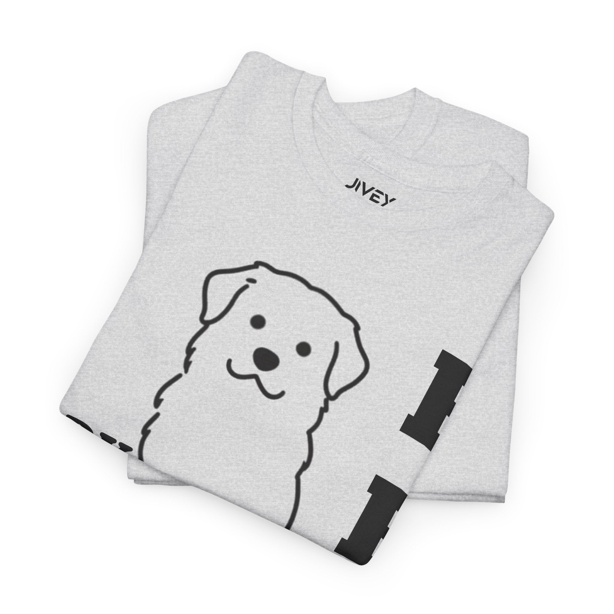 Single Line Pet Art Style Heavy Cotton Tee
