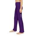 JIVEY Essentials Light-fabric Brushed Poly Dark Purple Kids Lounge Pants