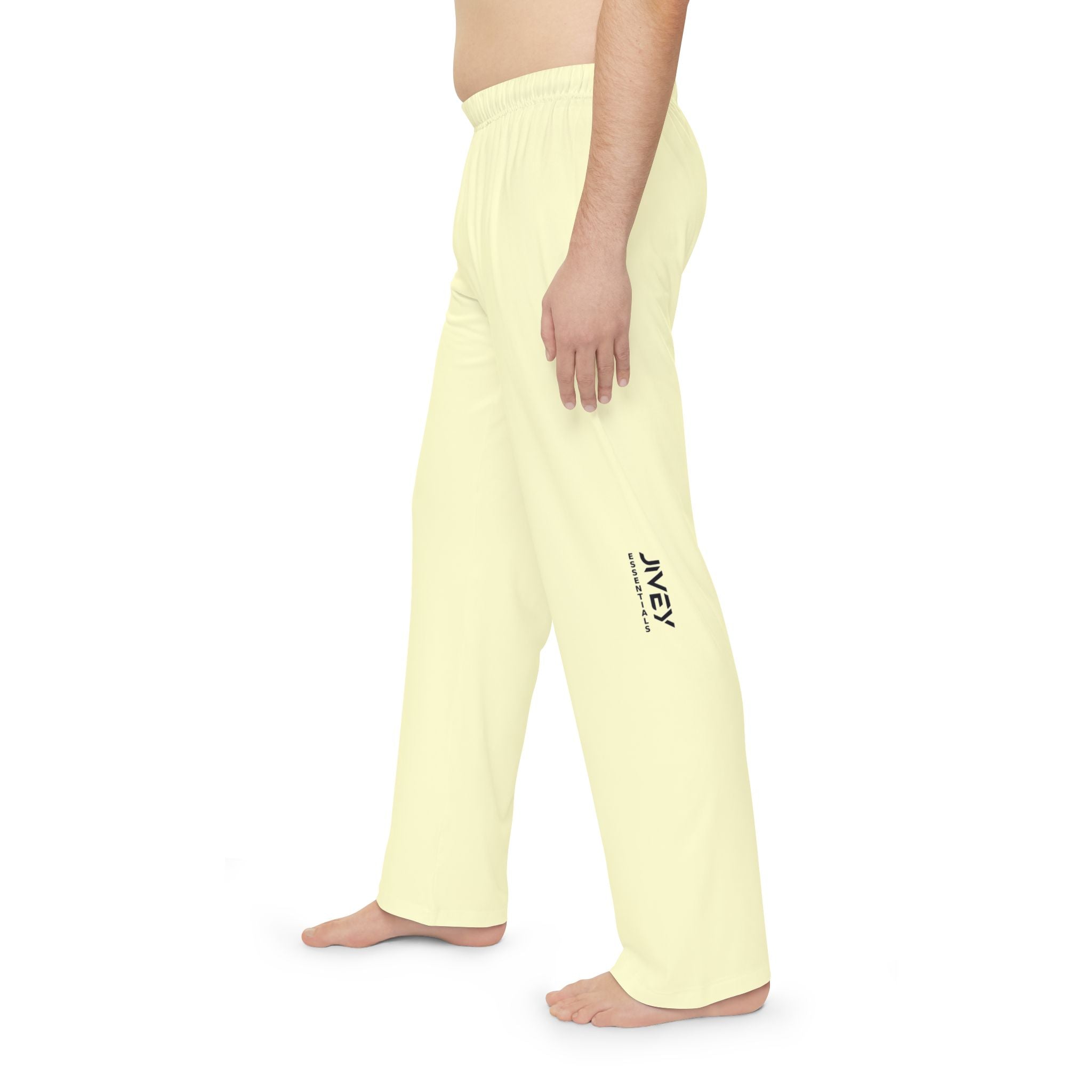 JIVEY Essentials Men's Light-fabric Cream Pajama Pants