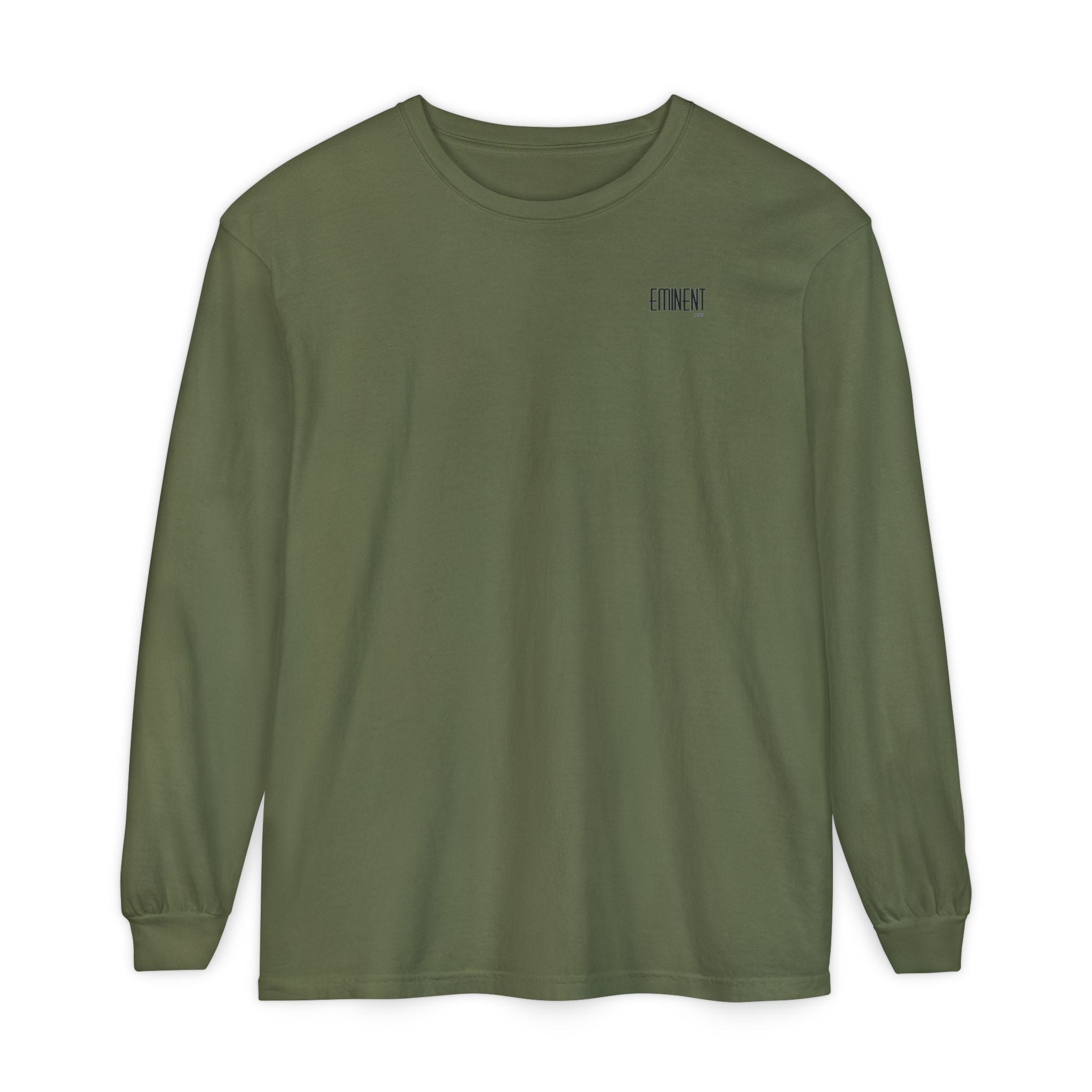 JIVEY Eminent Unisex Garment-dyed Long Sleeve Shirt