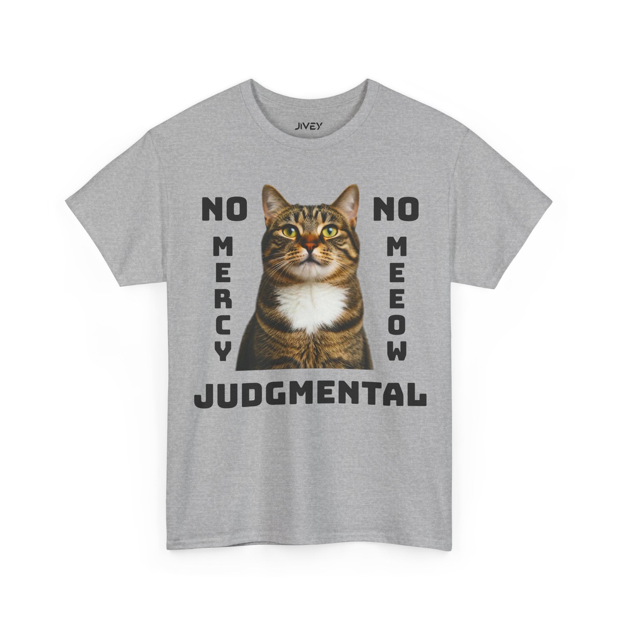 Beloved Pet Portrait Tabby Cat Heavy Cotton Tee