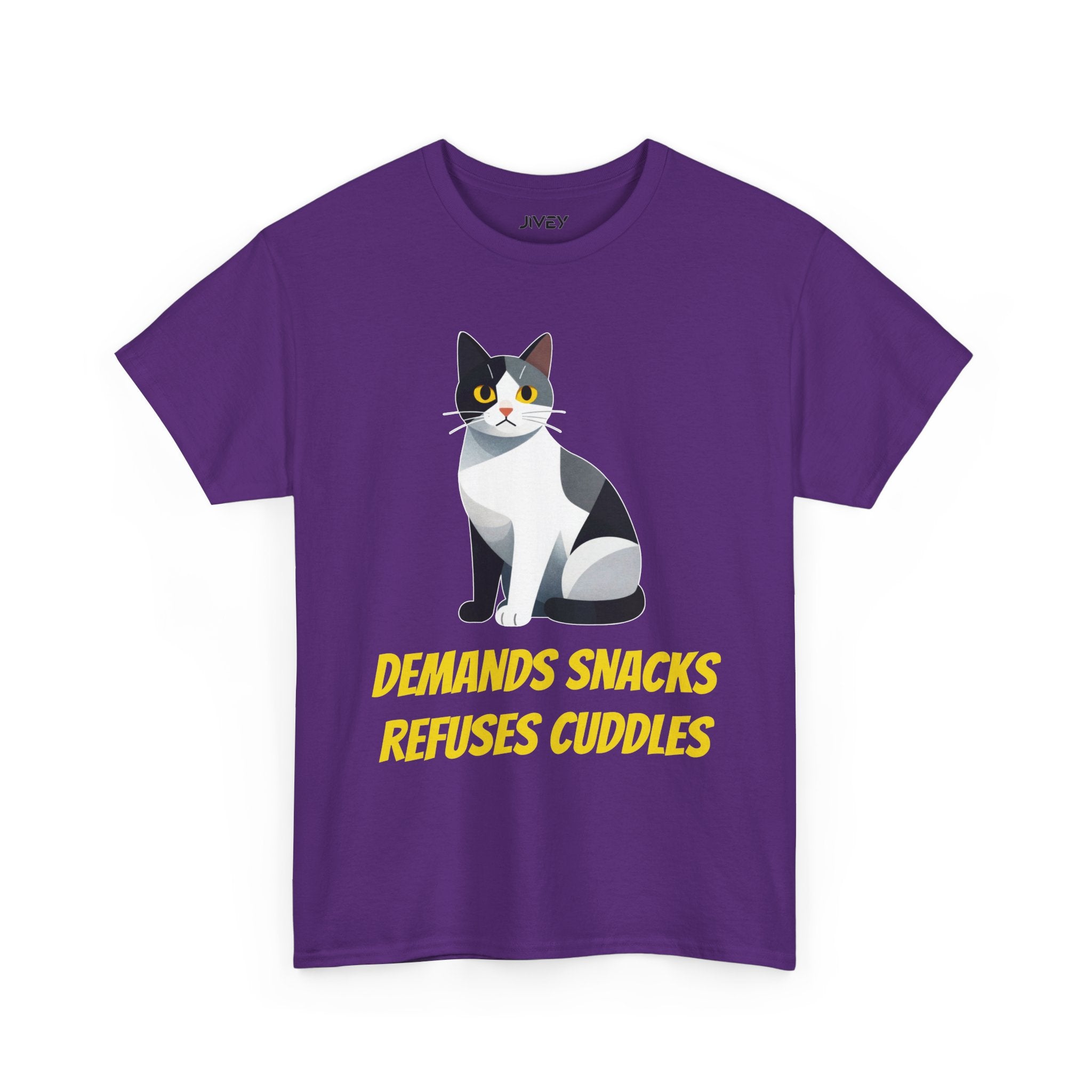 Cute Cat Cubist Style Heavy Cotton Tee