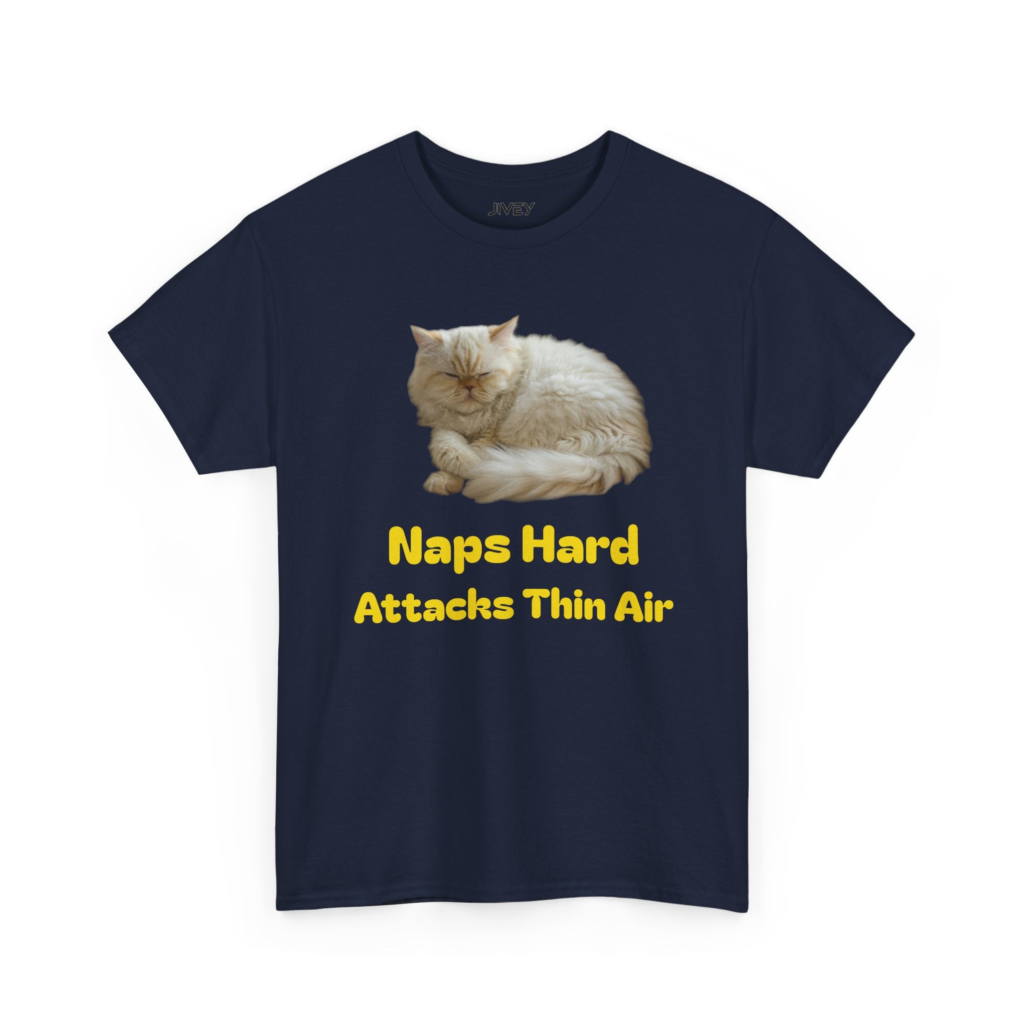 Persian Blue Cheese Cat Heavy Cotton Tee