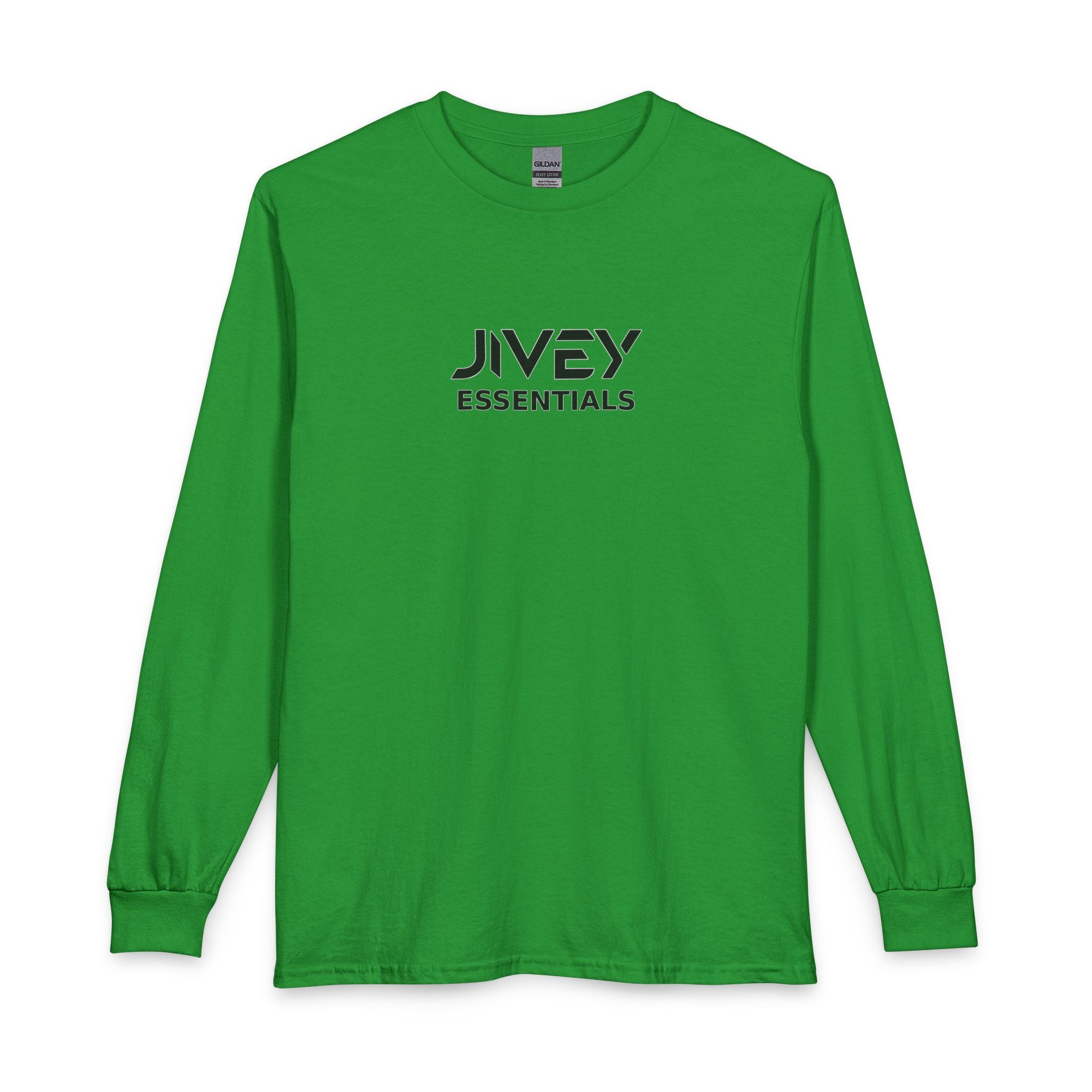 JIVEY Essentials Unisex Long Sleeve Cotton Rib Cuffs T-Shirt